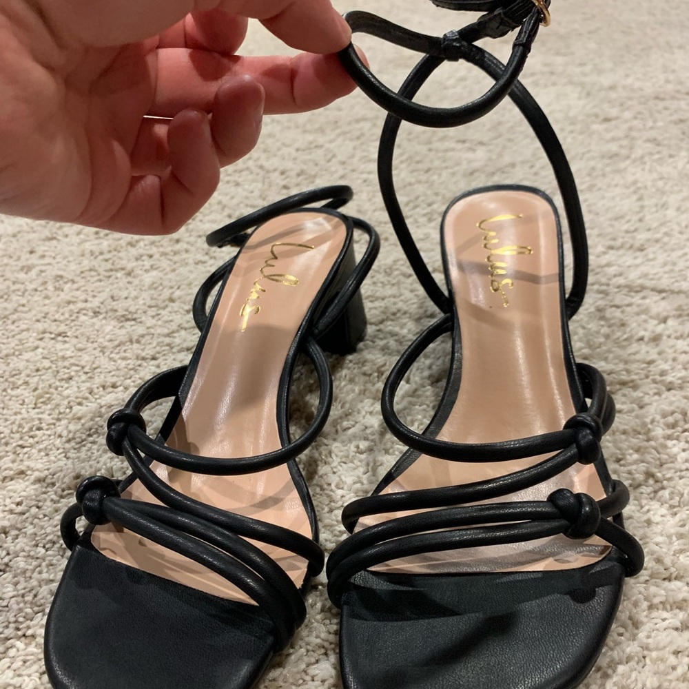 Women's Black Strappy Sandals